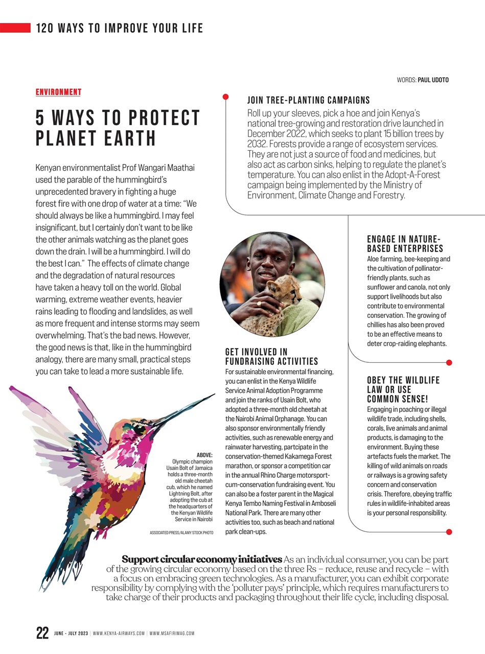 MSAFIRI – Kenya Airways Inflight Preview Pages