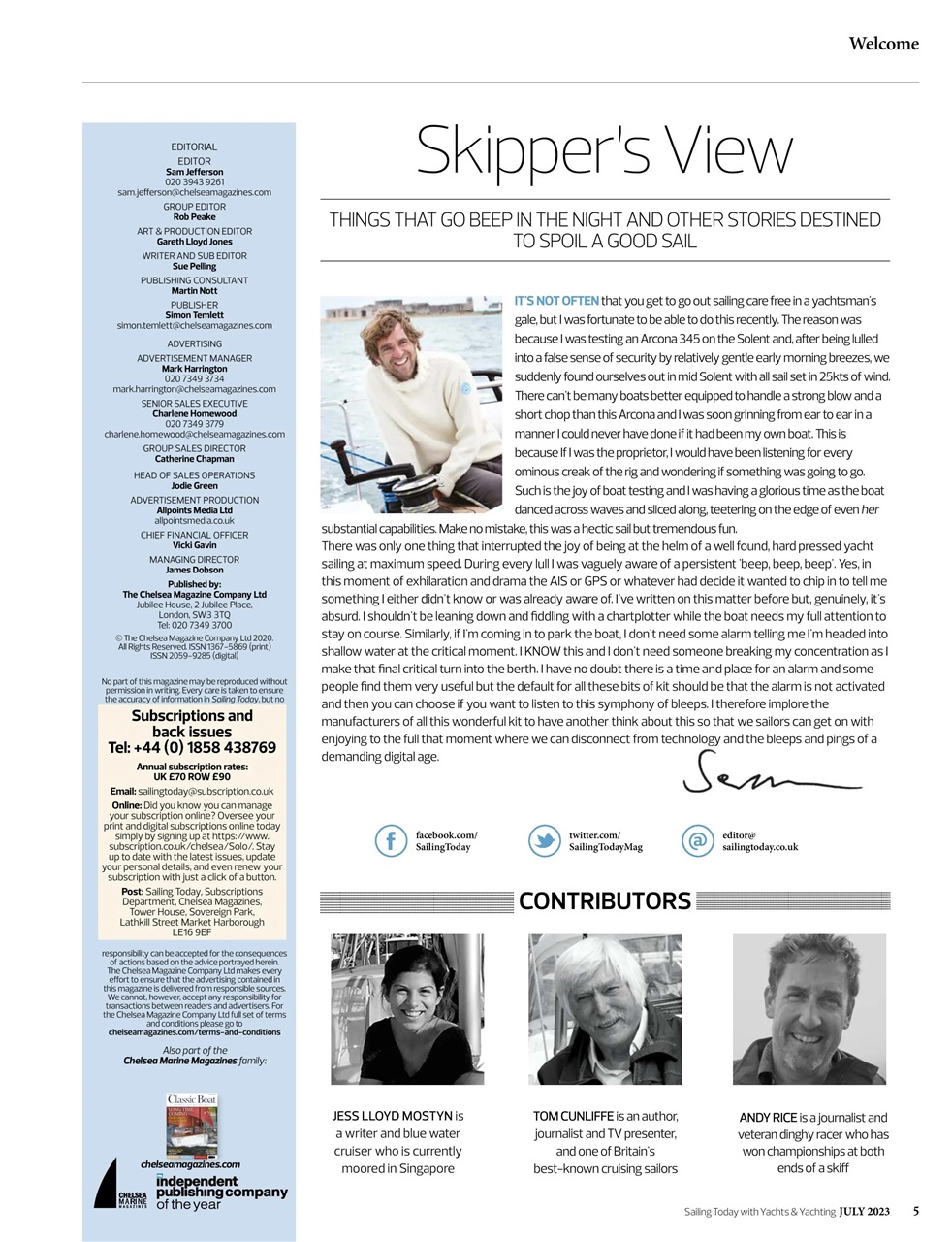 Yachts & Yachting Preview Pages