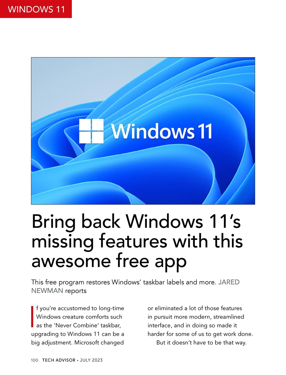 Tech Advisor Preview Pages