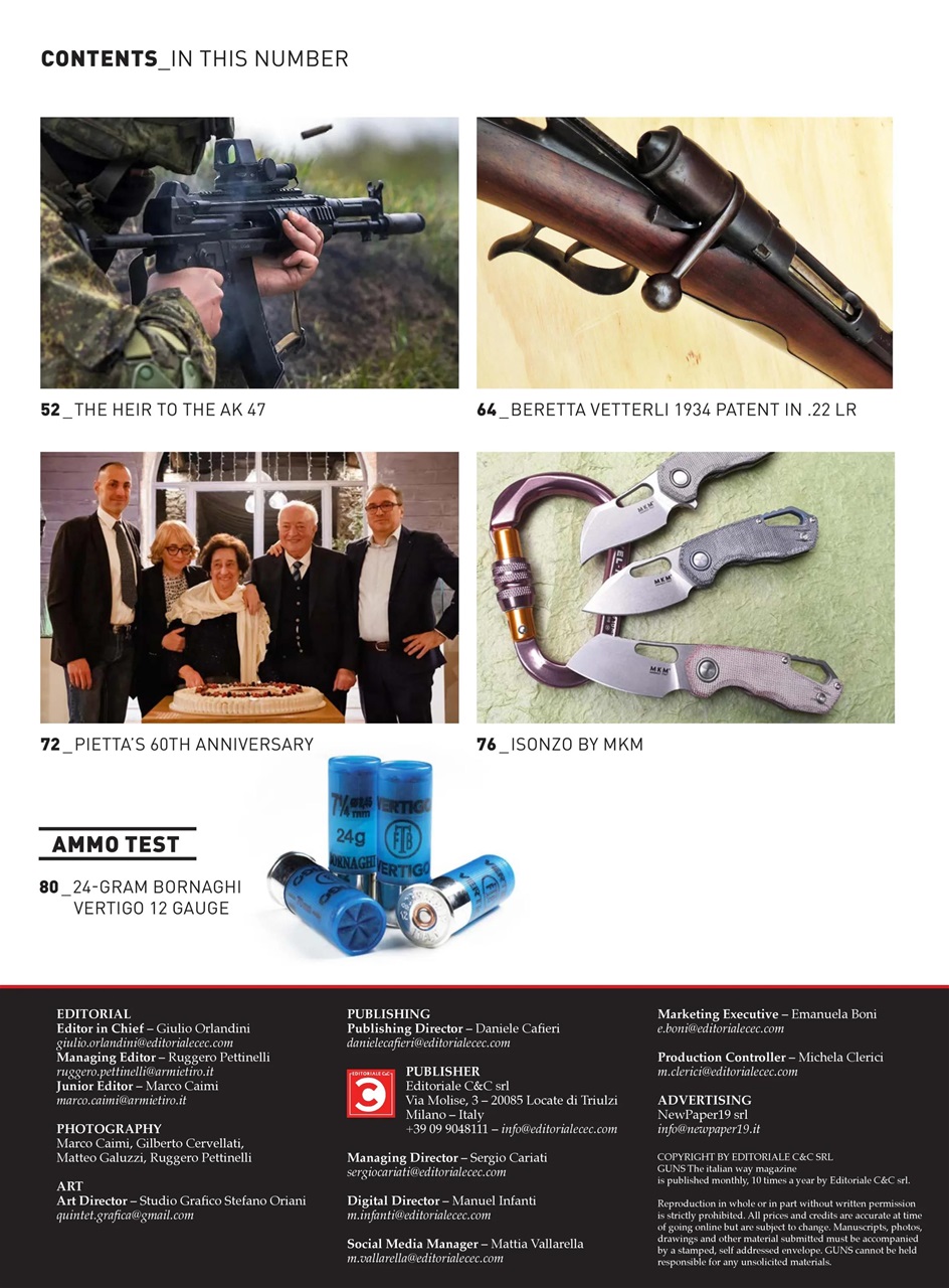 GUNS: The Italian Way Magazine Preview Pages