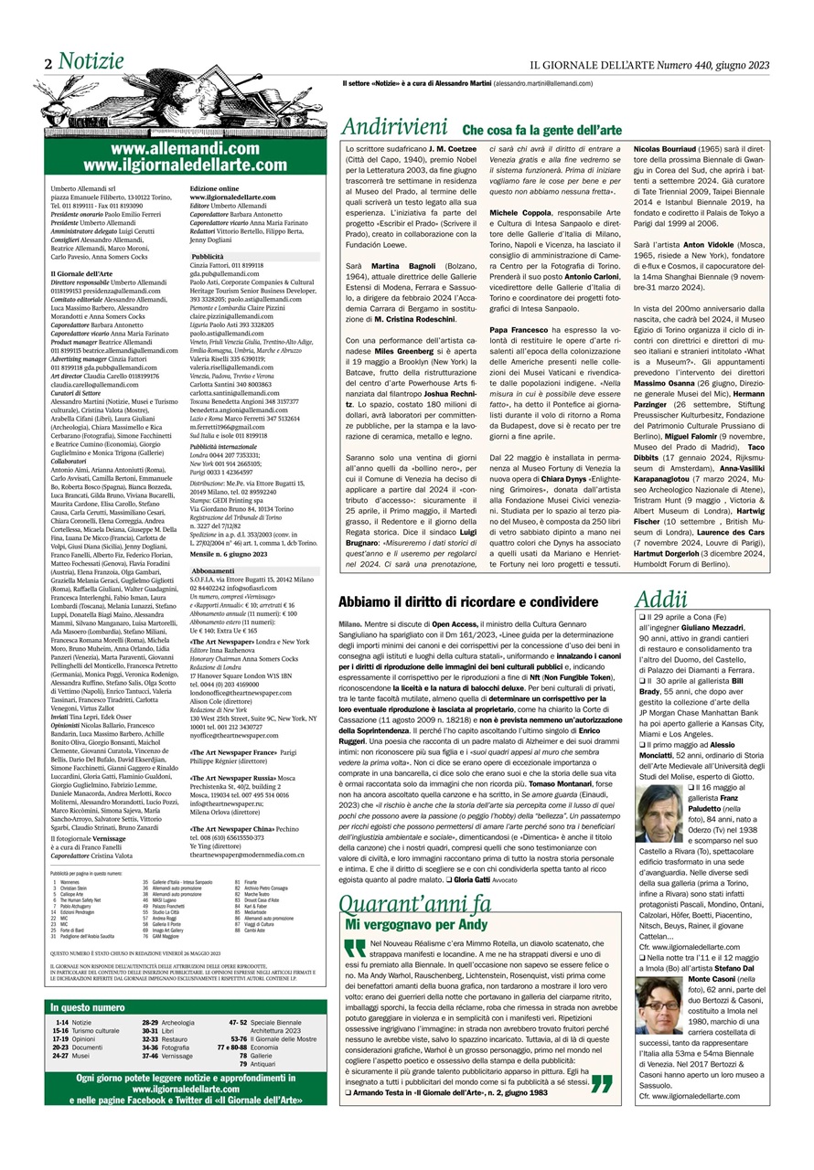 Il Giornale Dell’Arte Preview Pages