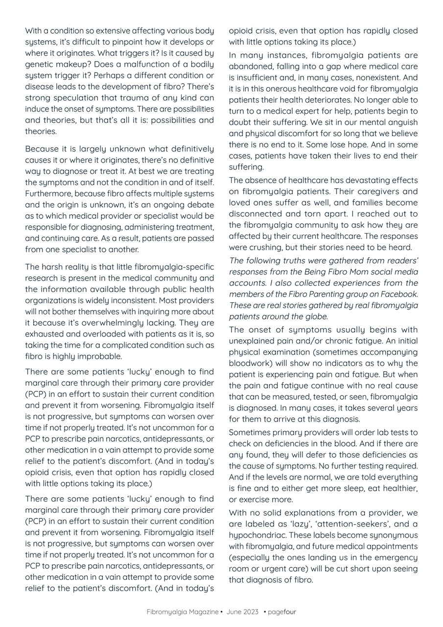Fibromyalgia Magazine Preview Pages