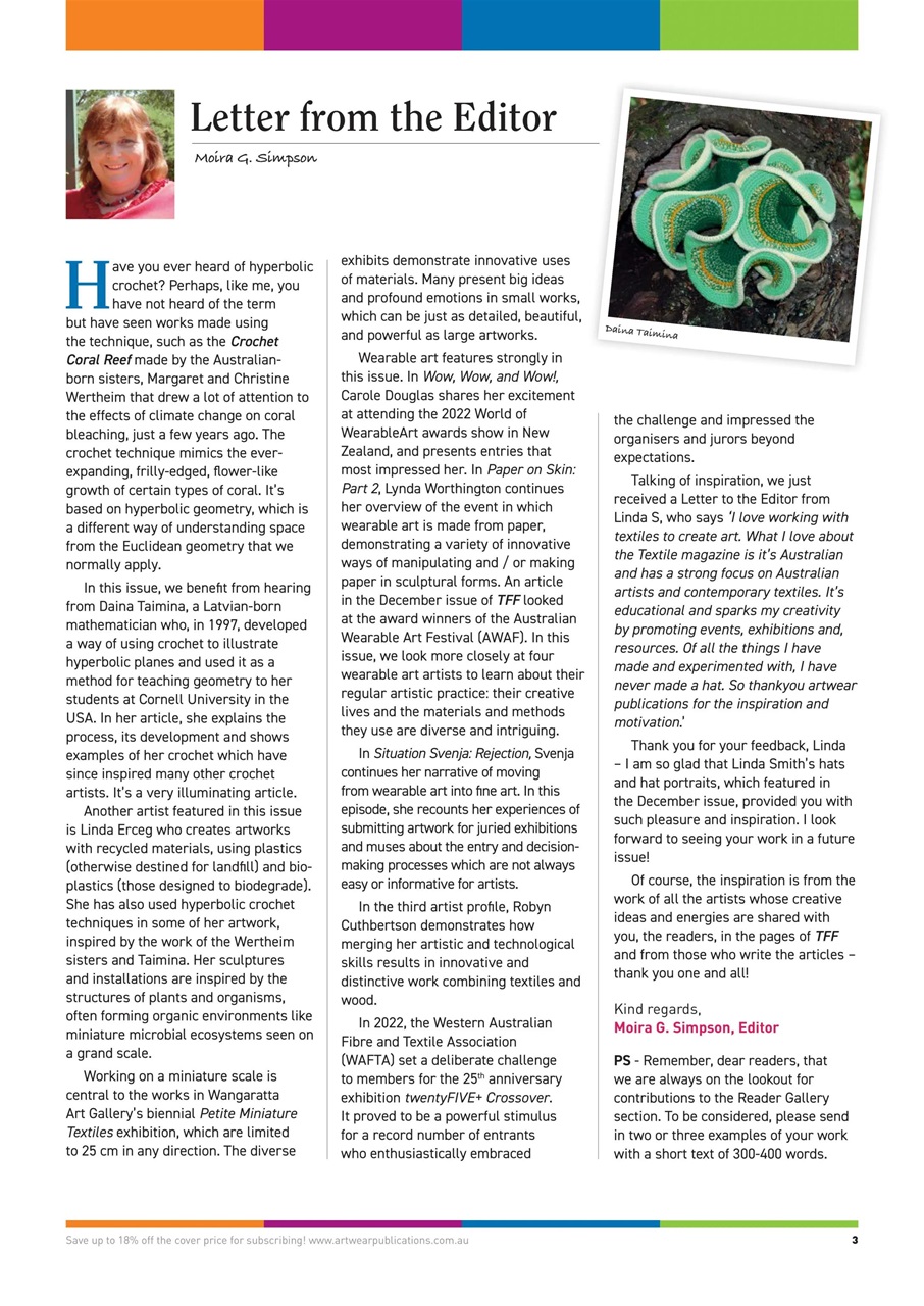 Textile Fibre Forum Preview Pages