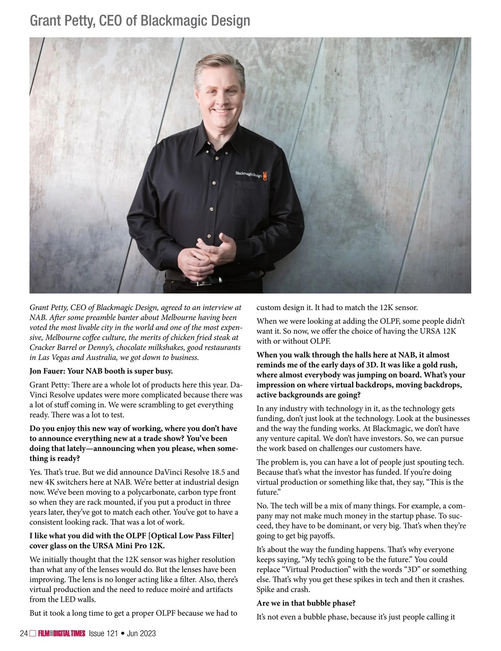 Film and Digital Times Preview Pages