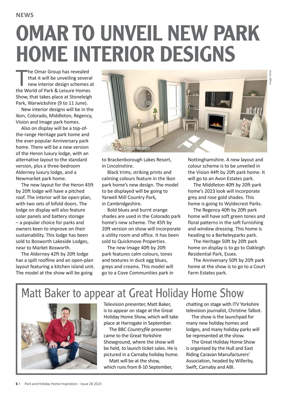 Park and Holiday Home Inspiration magazine Preview Pages