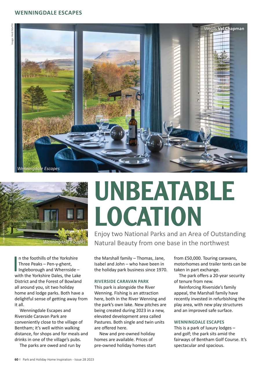 Park and Holiday Home Inspiration magazine Preview Pages