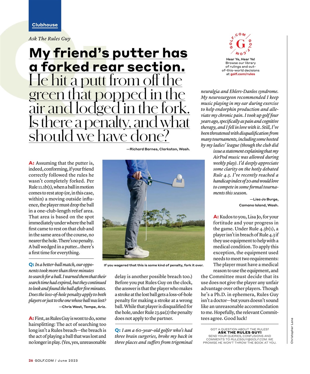 Golf Magazine Preview Pages