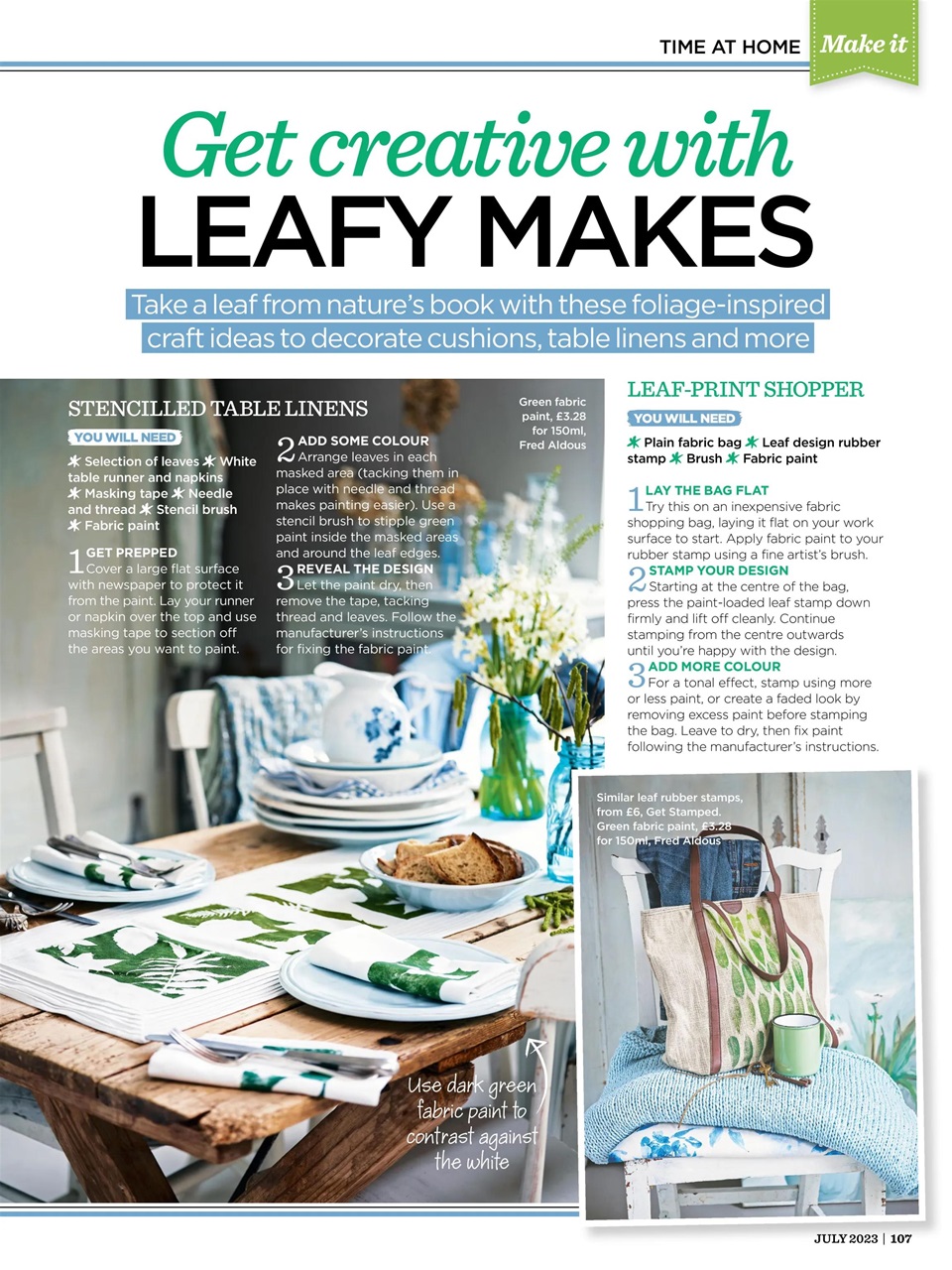 Style at Home Preview Pages