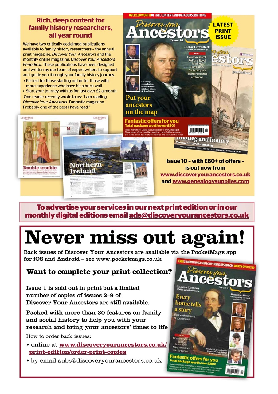 Discover Your Ancestors Preview Pages