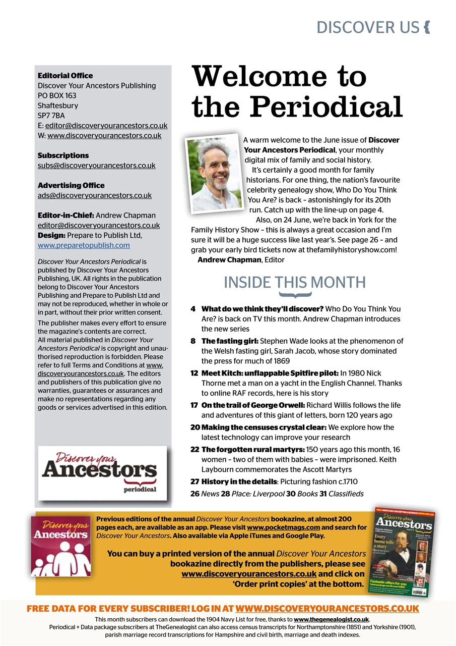 Discover Your Ancestors Preview Pages