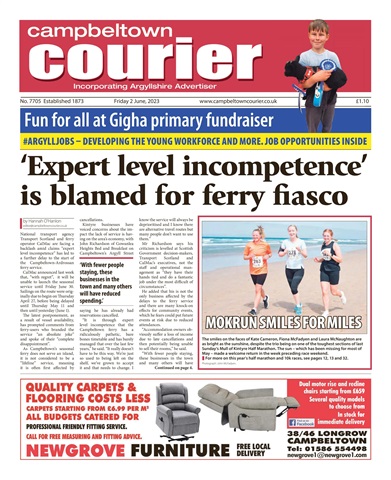 Campbeltown Courier issue 2-Jun-2023
