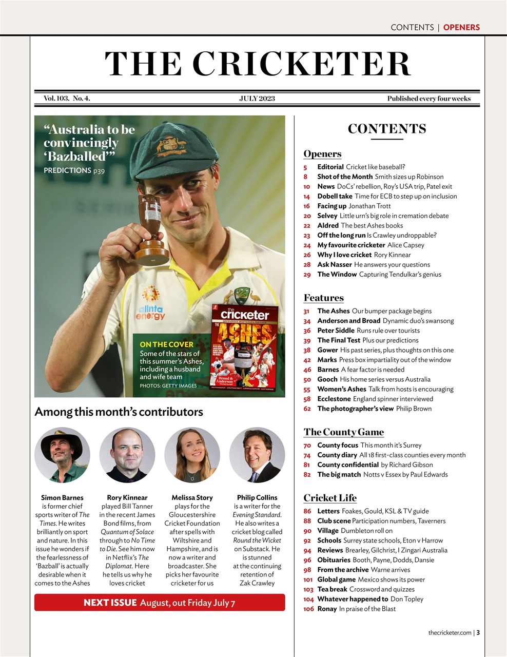 The Cricketer Magazine Preview Pages