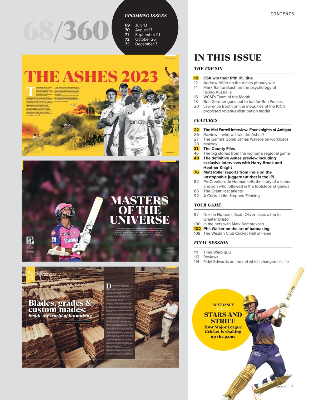 Wisden Cricket Monthly Preview Pages