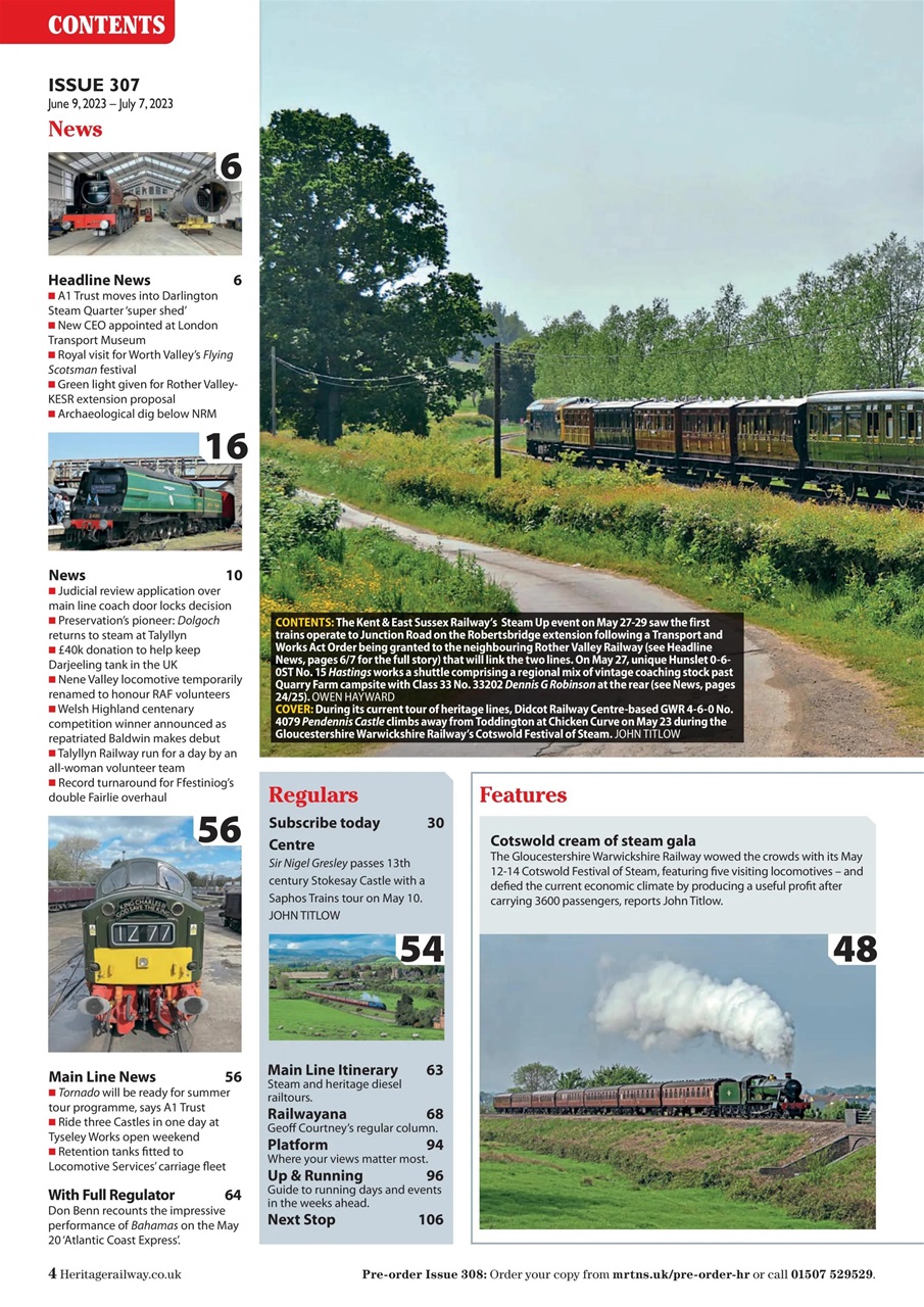 Heritage Railway Preview Pages