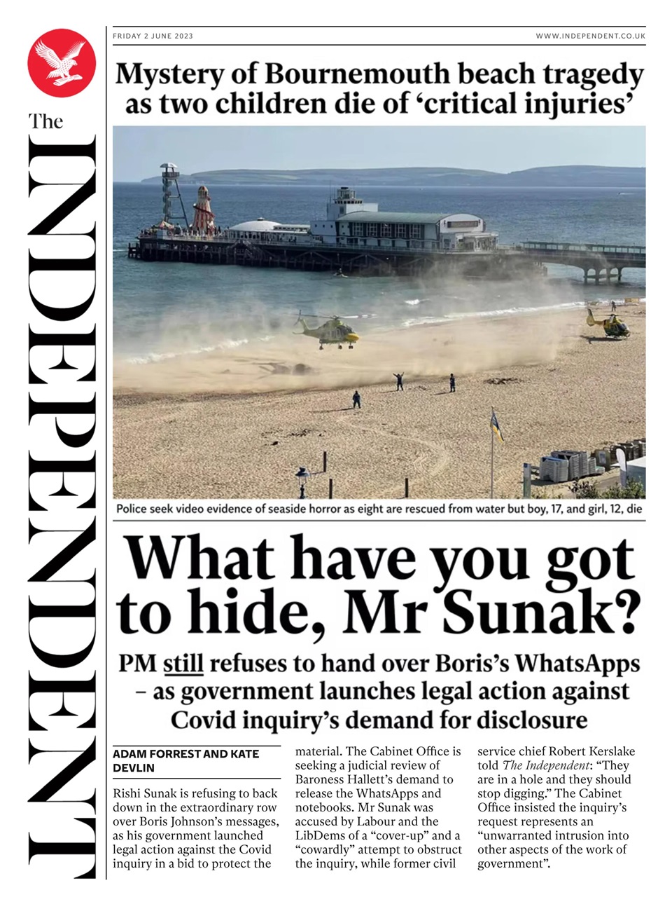 The Independent Daily Edition Newspaper Preview Pages
