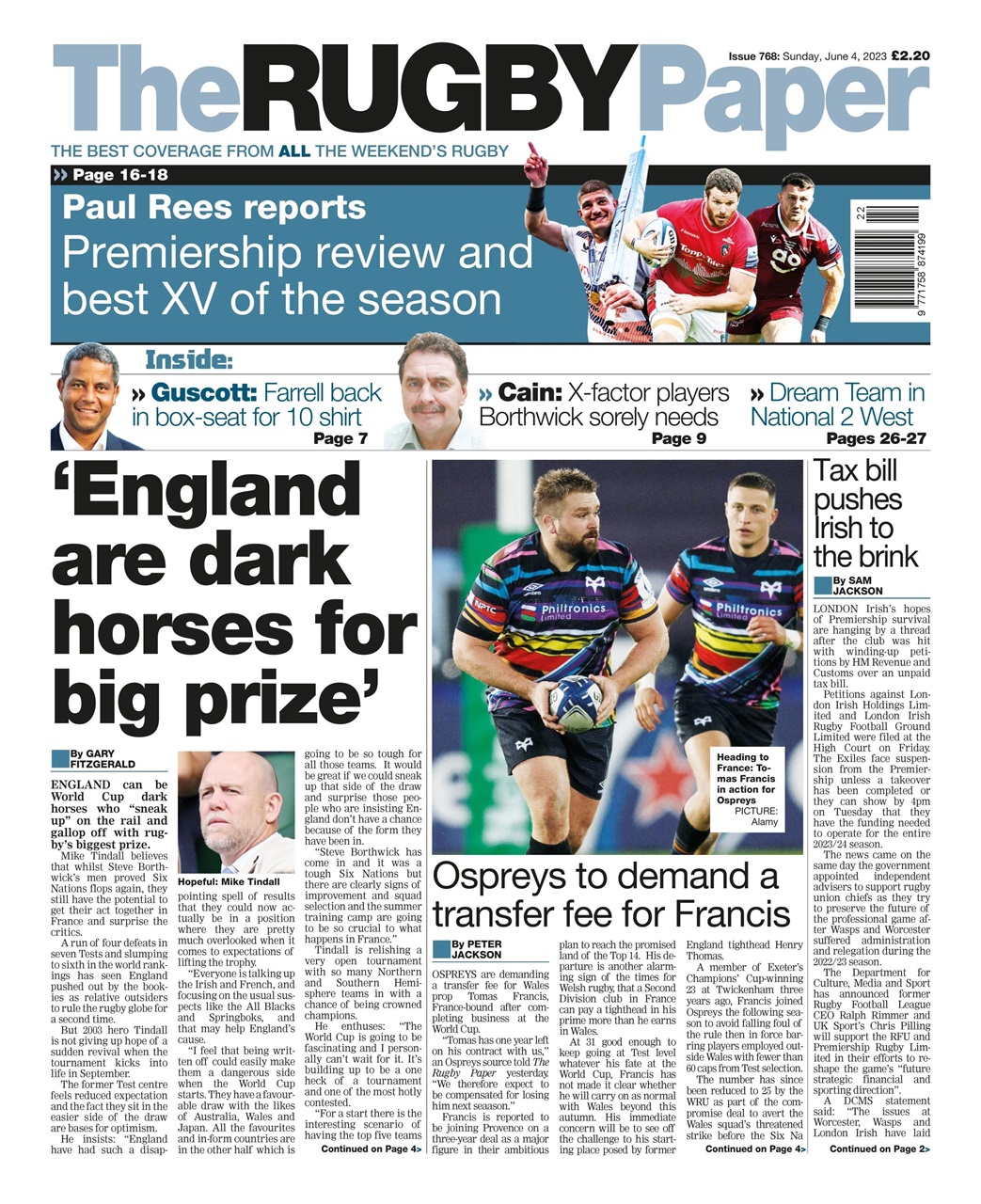 The Rugby Paper Preview Pages