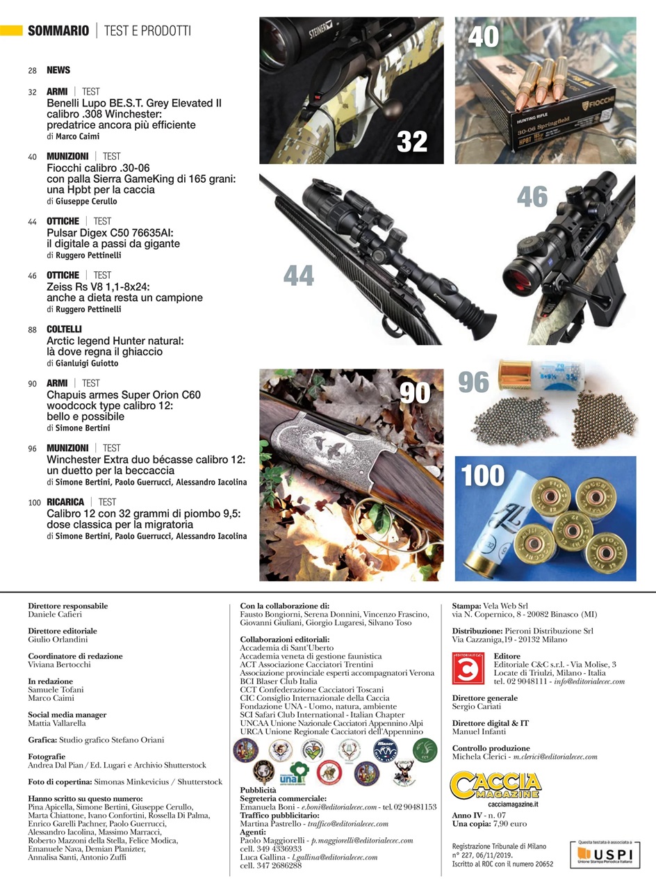 Caccia Magazine Preview Pages