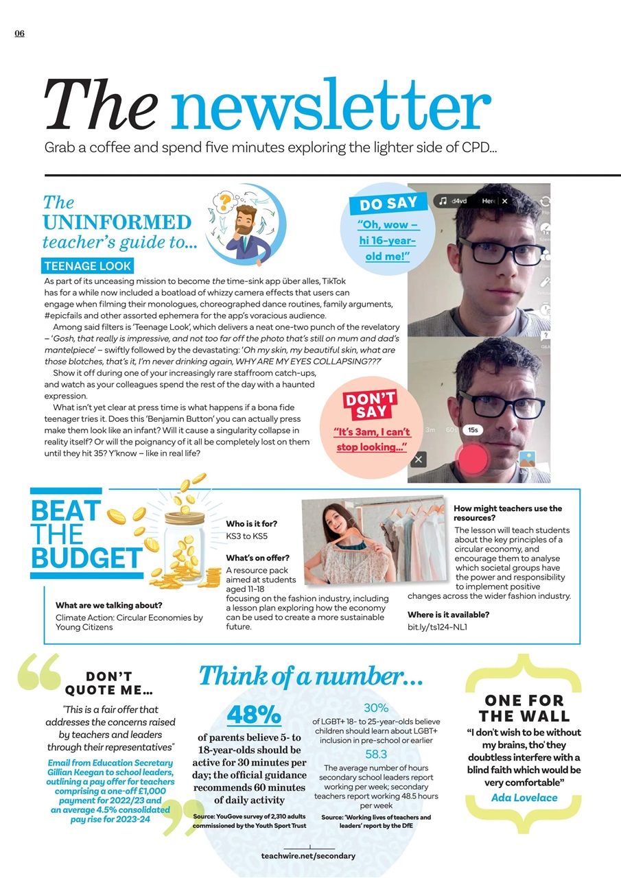 Teach Secondary Preview Pages