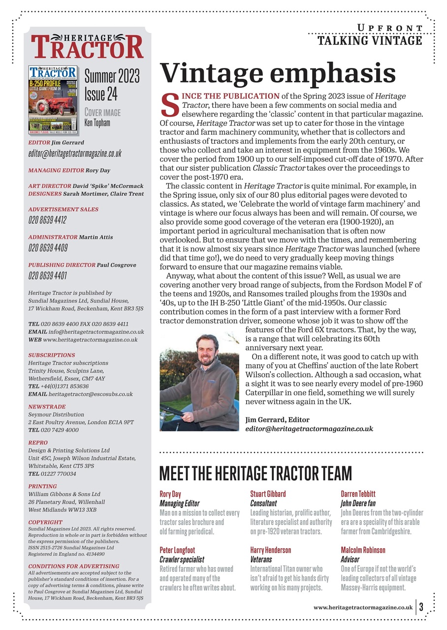 Classic Tractor Preview Pages