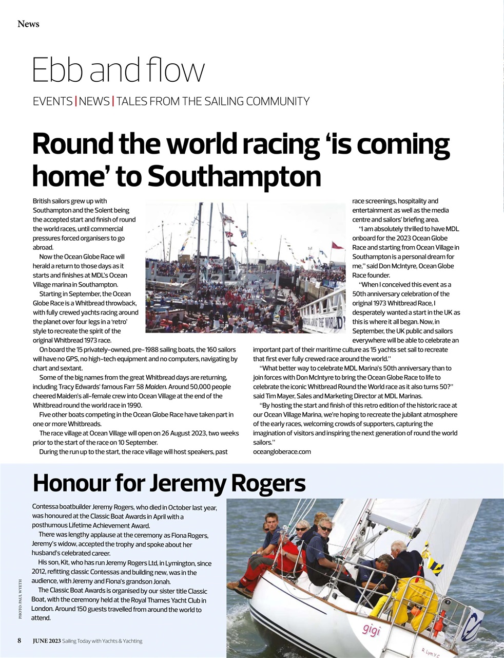 Yachts & Yachting Preview Pages