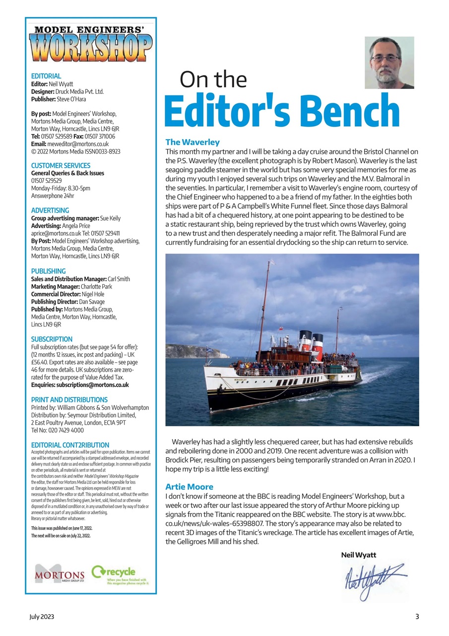 Model Engineer & Workshop Magazine Preview Pages