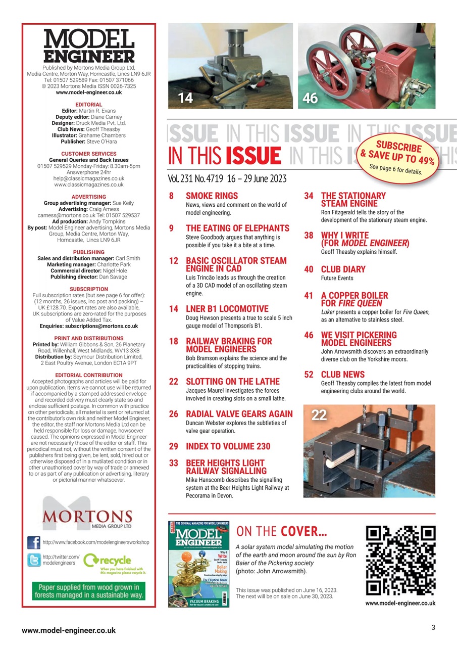 Model Engineer Preview Pages