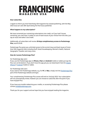 Franchising USA issue 