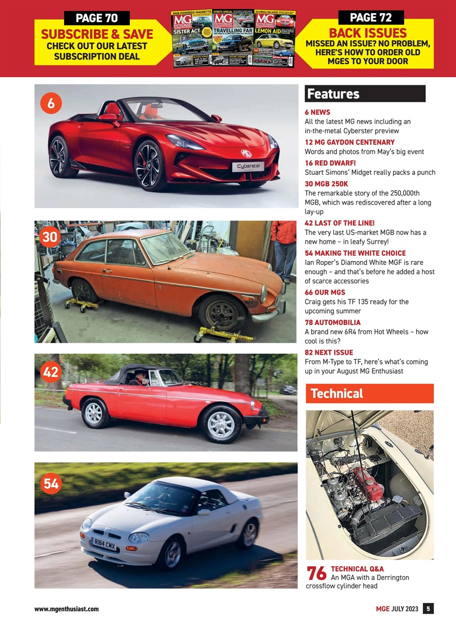 MG Enthusiast Preview Pages