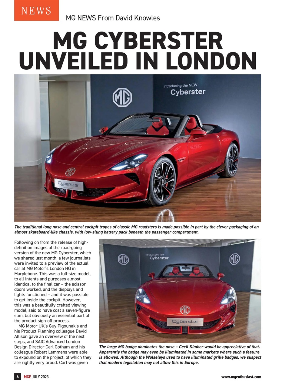 MG Enthusiast Preview Pages