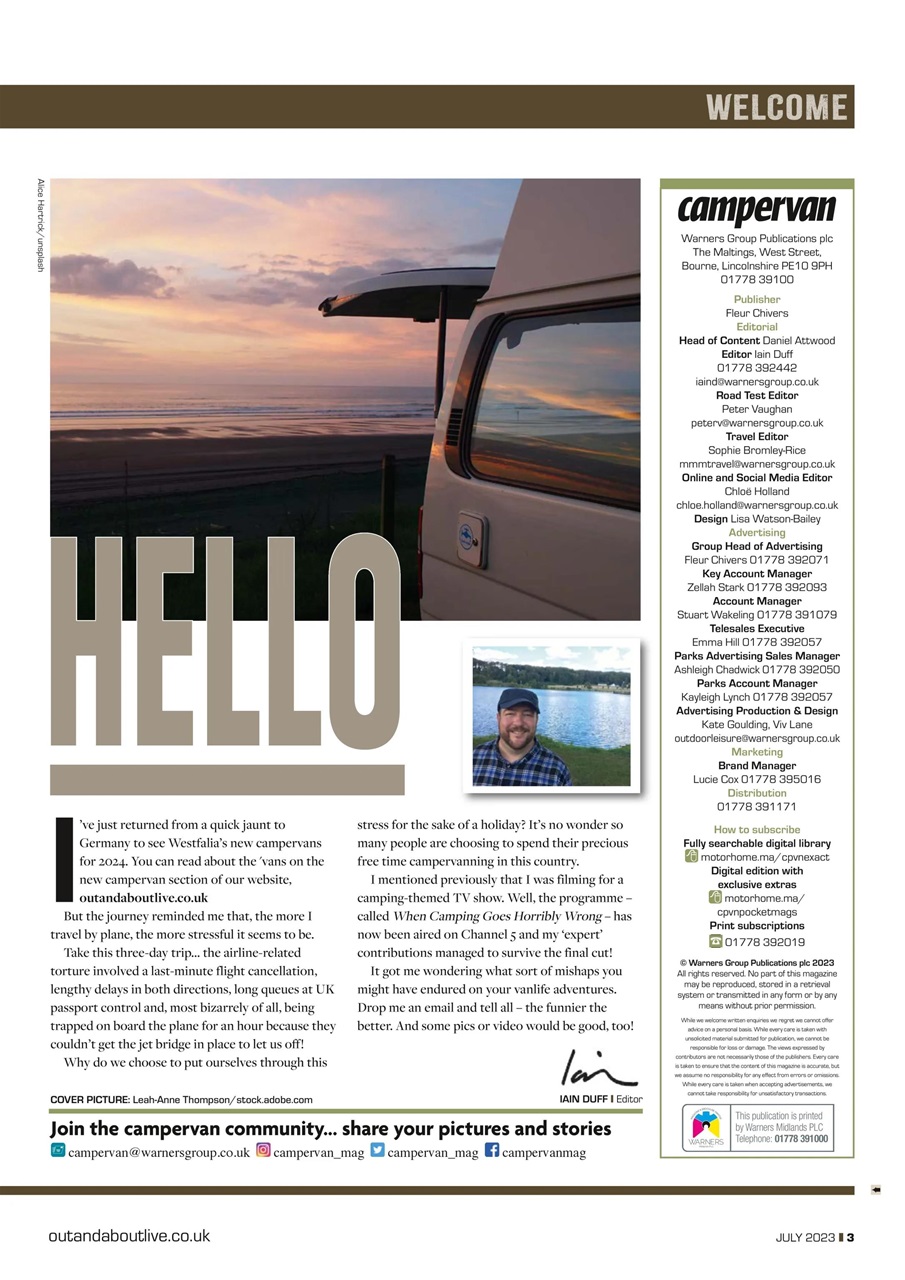Campervan Preview Pages