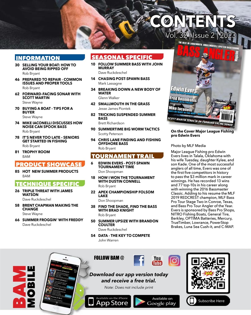 BASS ANGLER MAGAZINE Preview Pages