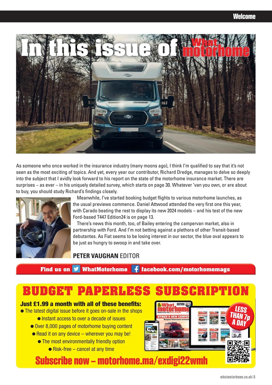 What Motorhome magazine Preview Pages
