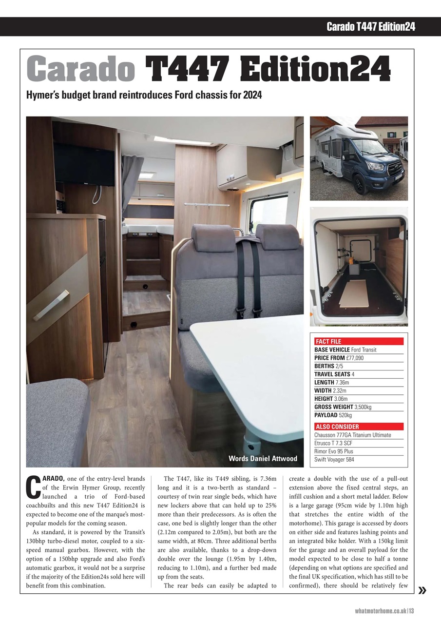 What Motorhome magazine Preview Pages
