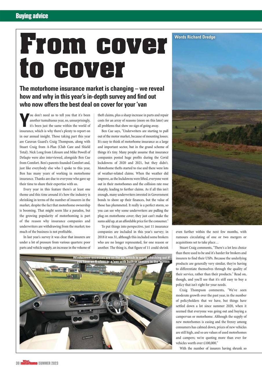 What Motorhome magazine Preview Pages