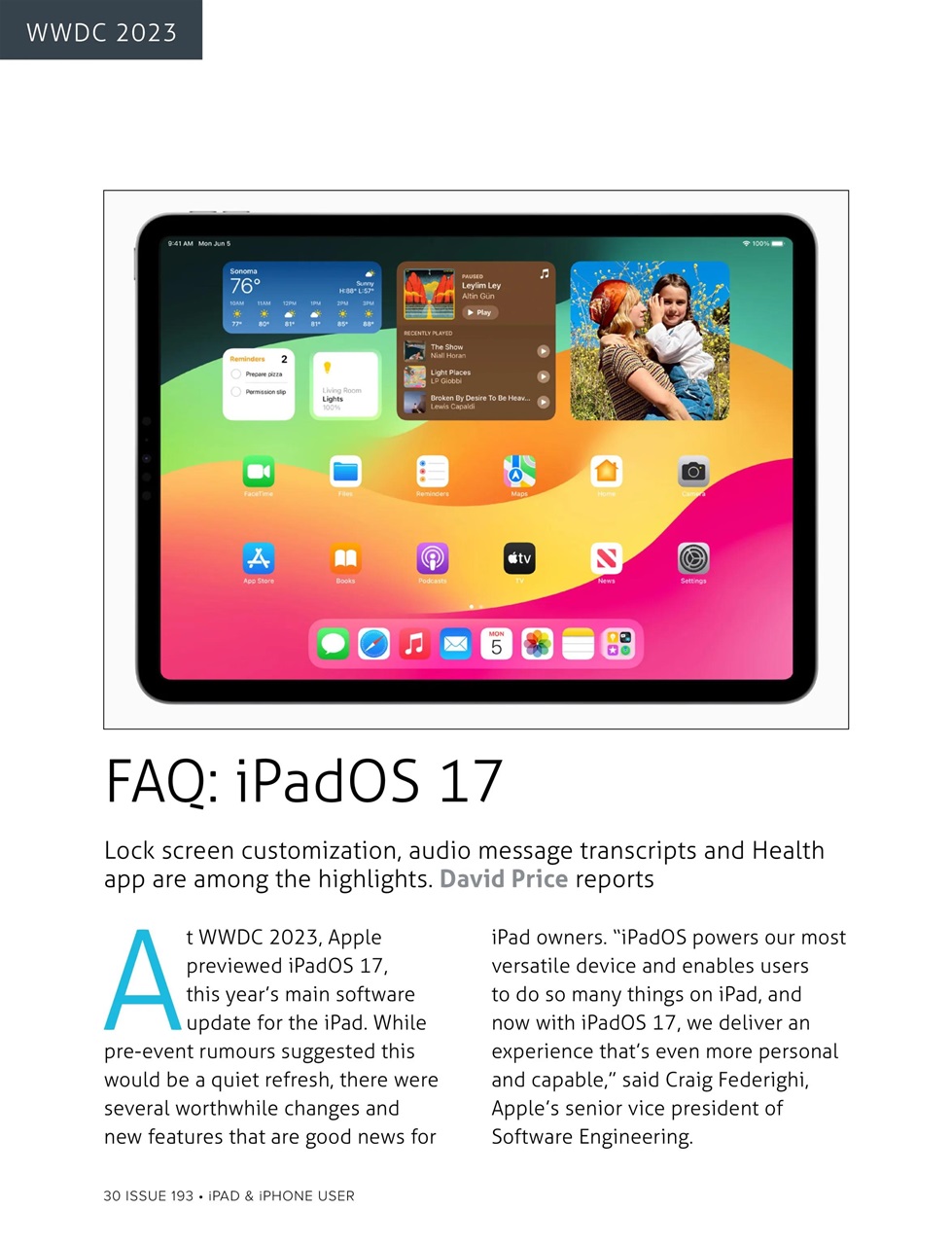 iPad and iPhone User Preview Pages