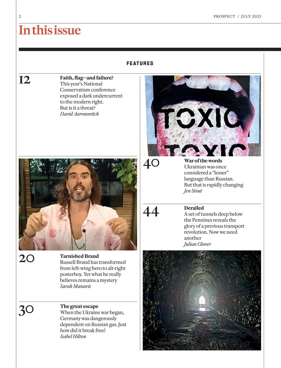 Prospect Magazine Preview Pages