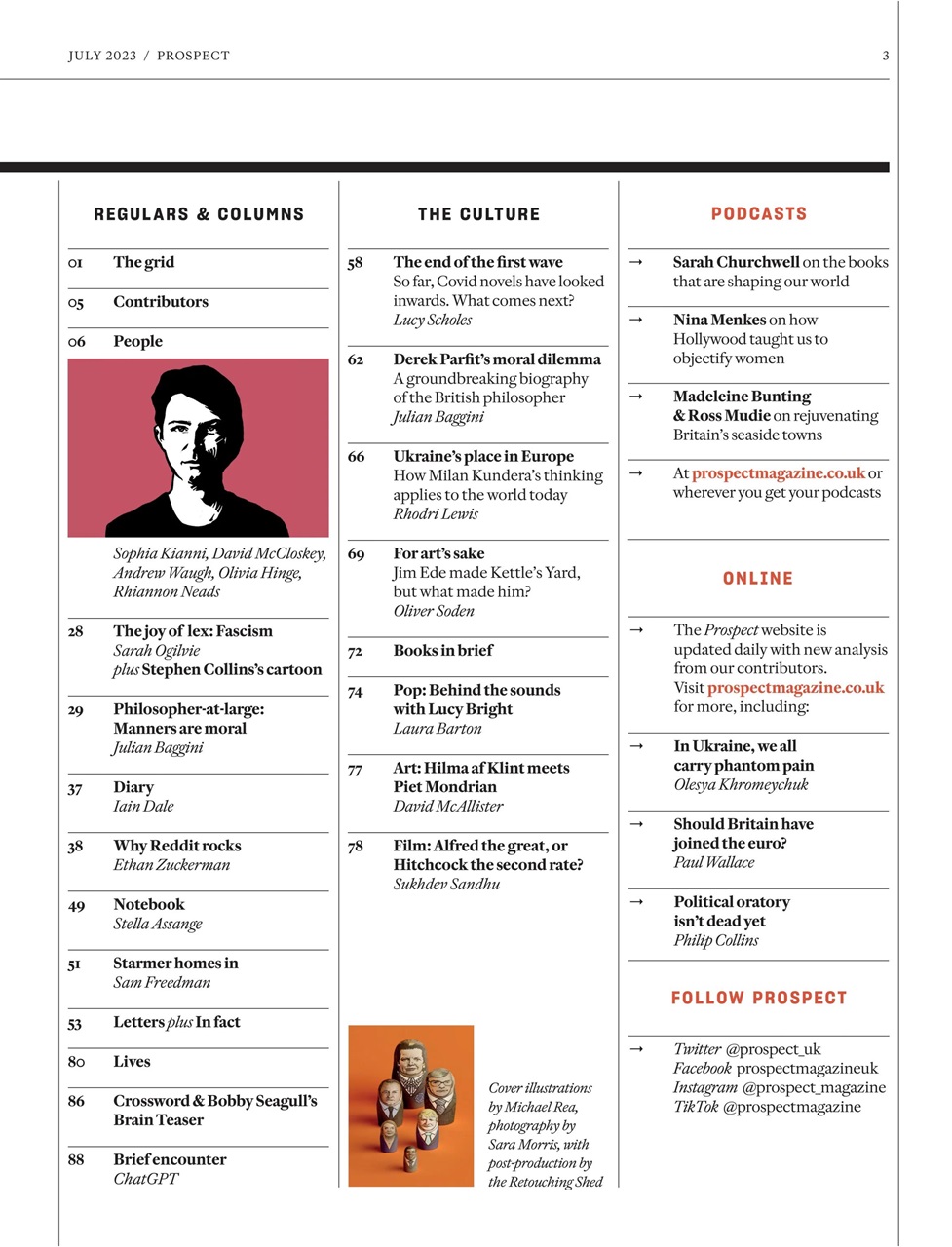 Prospect Magazine Preview Pages