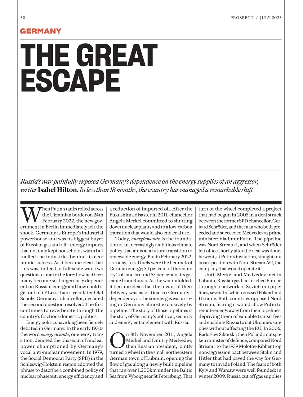 Prospect Magazine Preview Pages