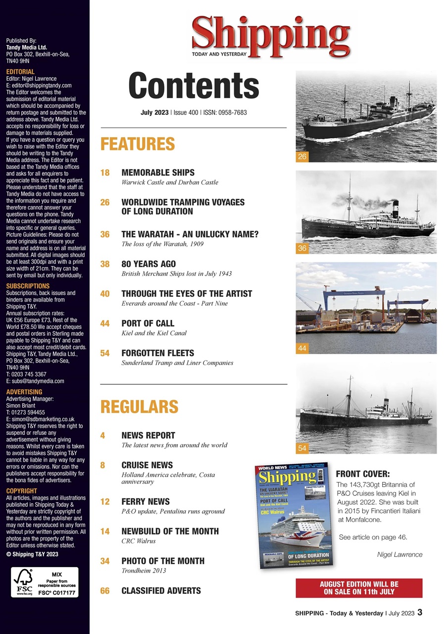 Shipping Today & Yesterday Preview Pages