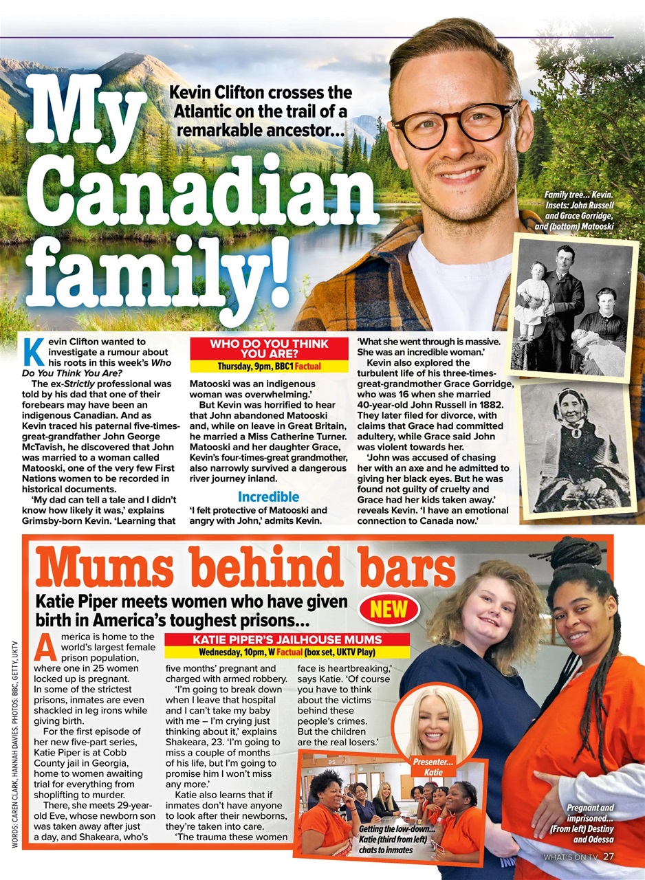 What's on TV Preview Pages