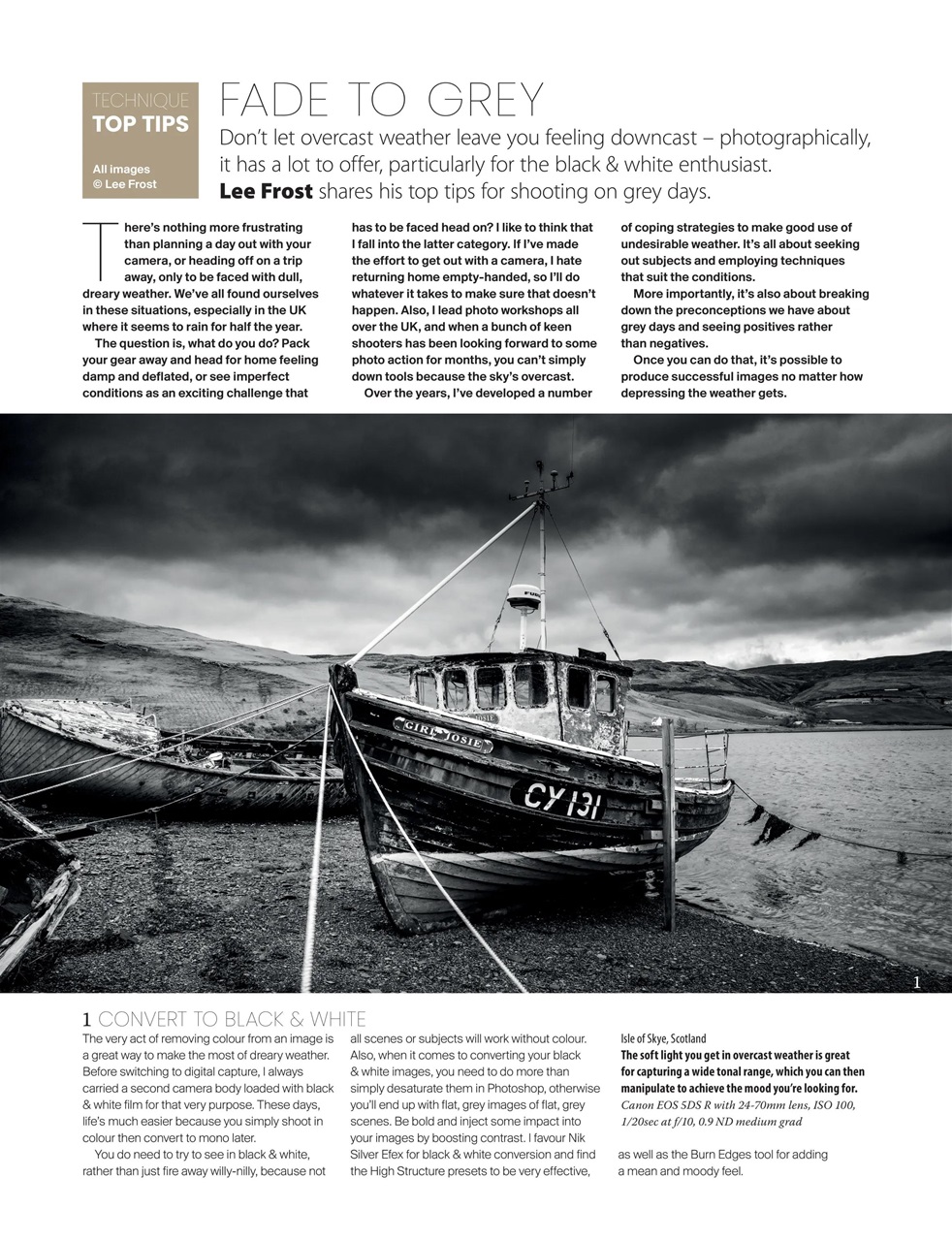 Black+White Photography Preview Pages