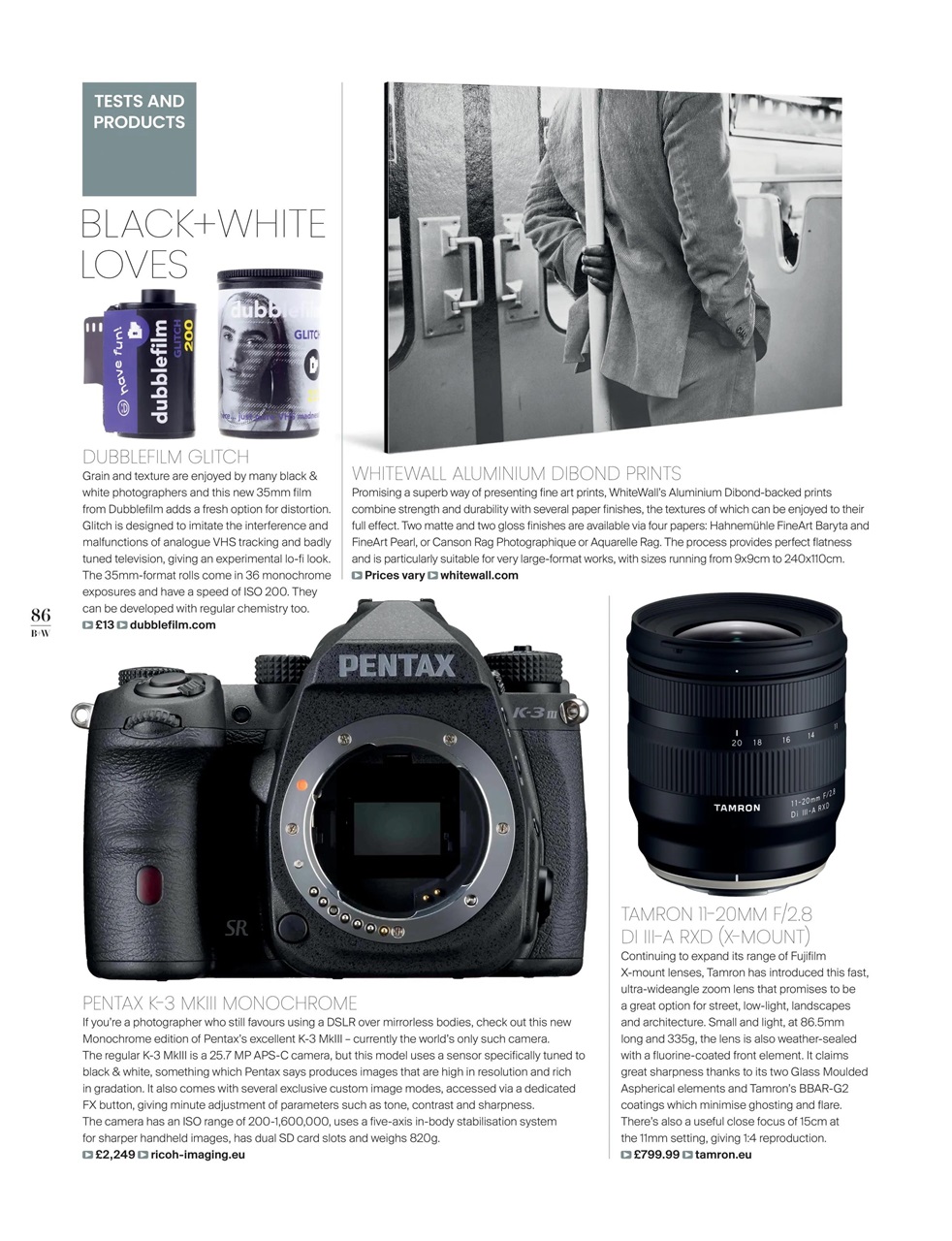 Black+White Photography Preview Pages