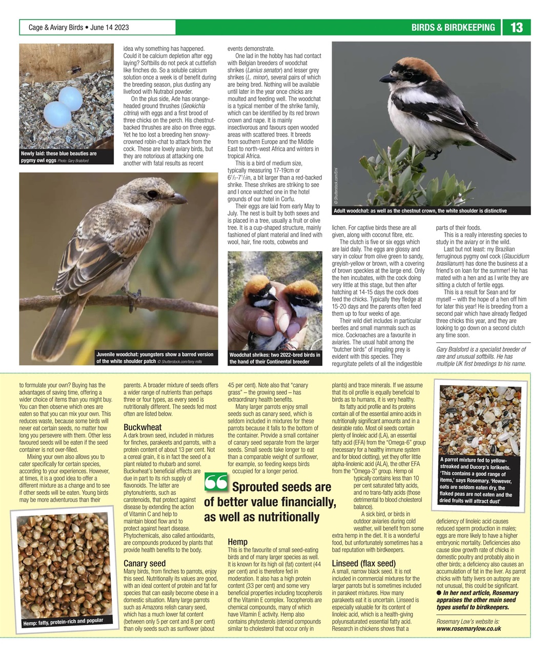 Cage & Aviary Birds Preview Pages