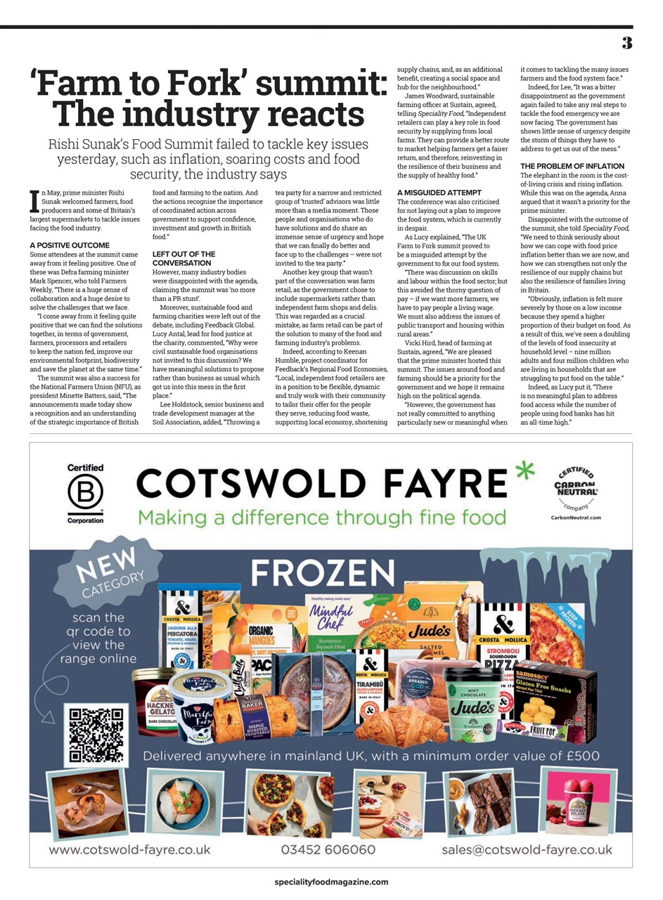 Speciality Food Preview Pages