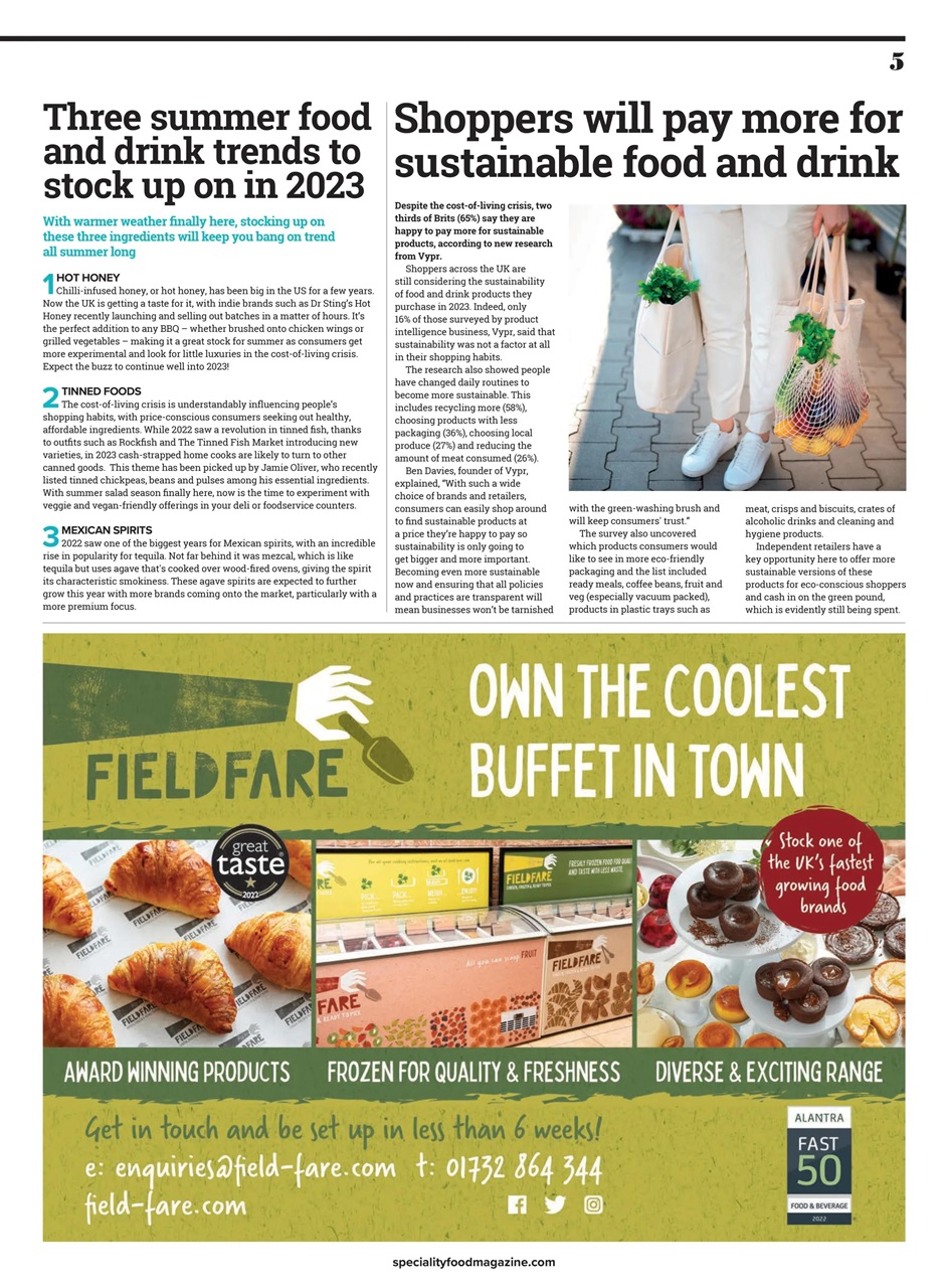 Speciality Food Preview Pages