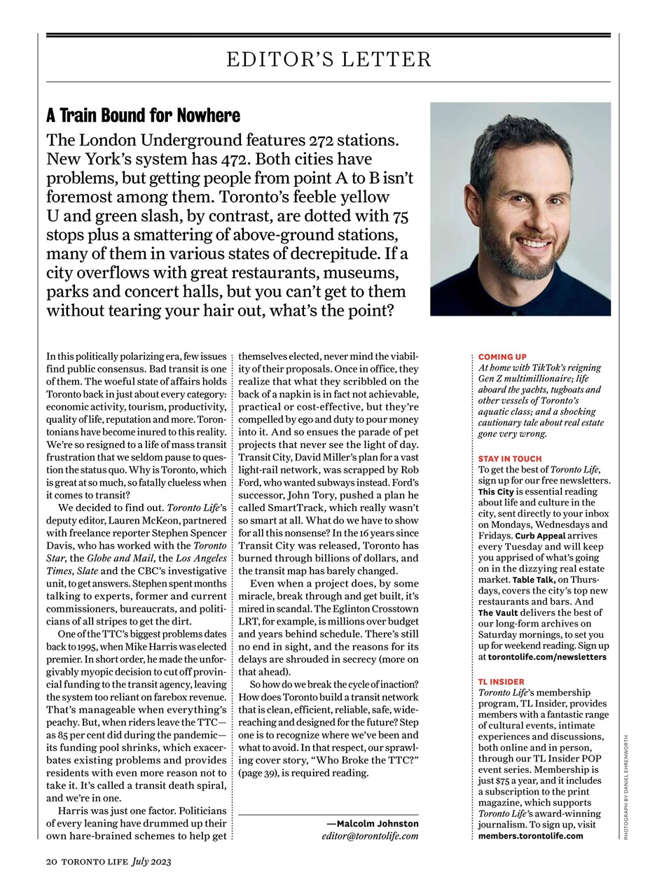 Toronto Life Preview Pages