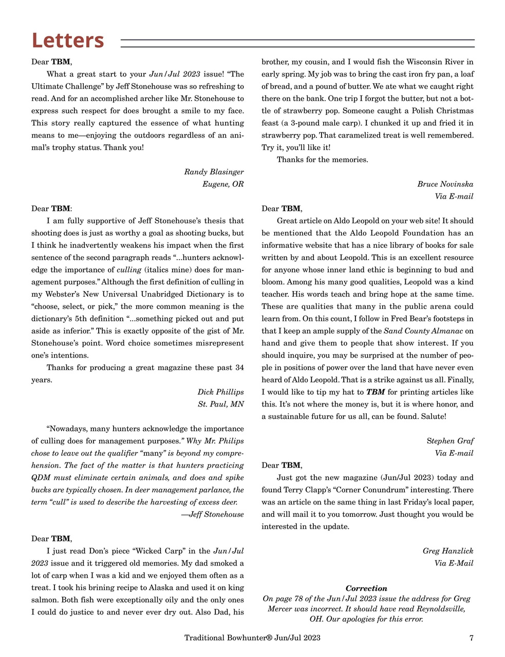 Traditional Bowhunter Magazine Preview Pages