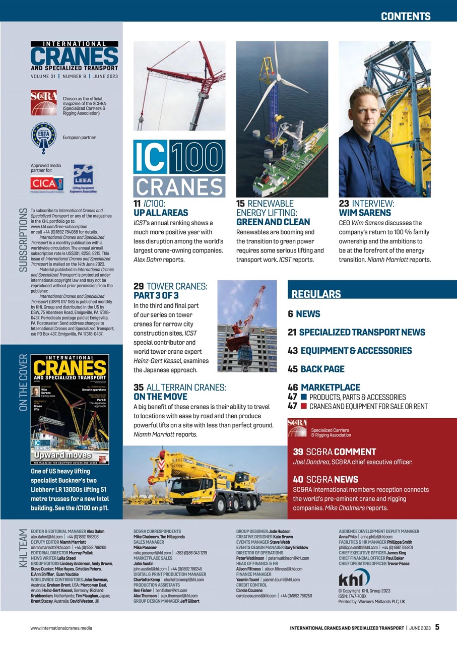Int. Cranes and Specialized Transp Preview Pages