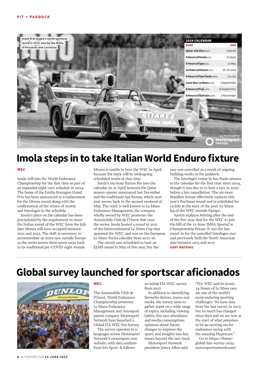 Autosport Preview Pages
