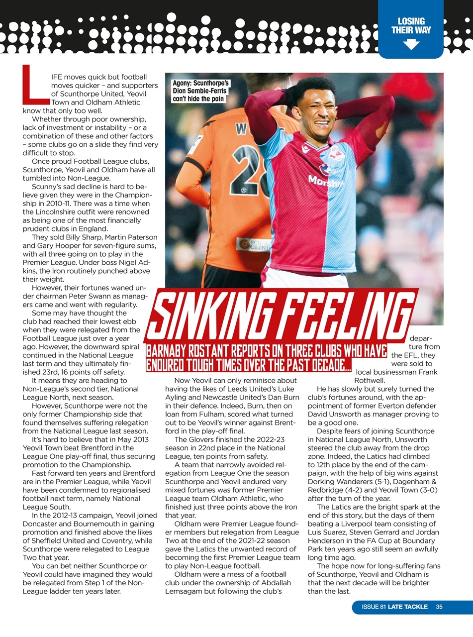 Late Tackle Football Magazine Preview Pages